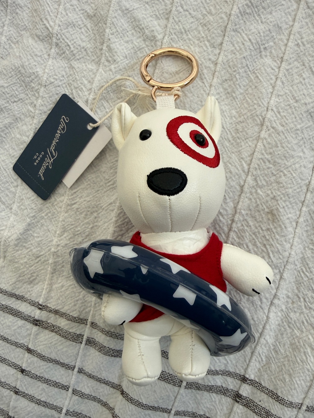Bullseye Plush with Red Vest and Navy Star Ring